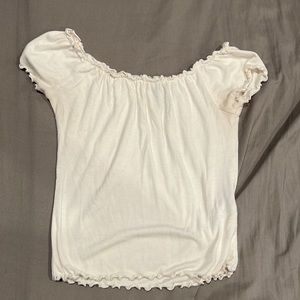 Forever 22 small white off the shoulder crop top